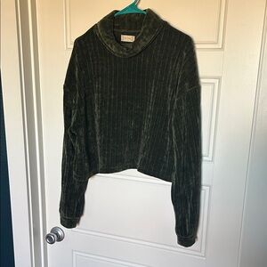 Altar'd State Dark Green Cowl Neck Sweater